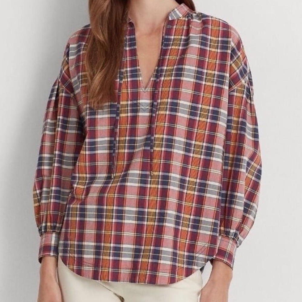 Women’s Ralph Lauren plaid blouse